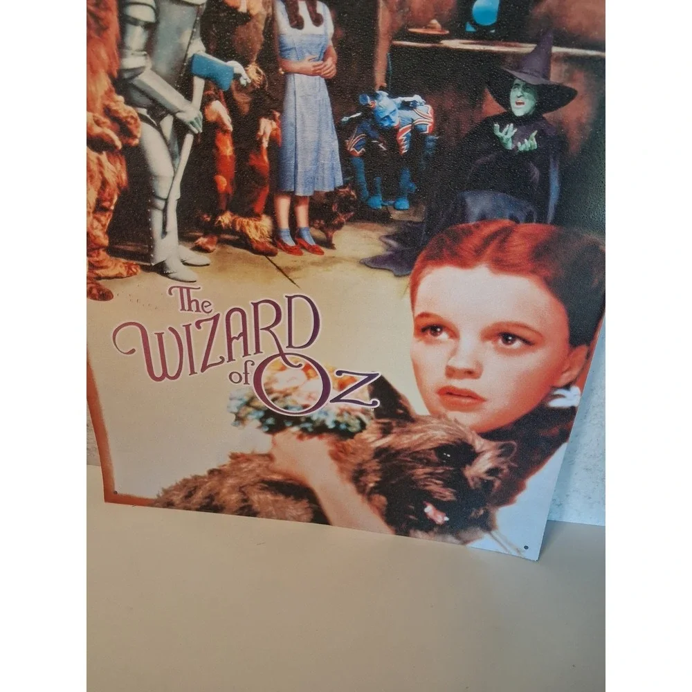Vintage 1990s The Wizard of Oz Metal Tin Sign Dorothy & Toto
